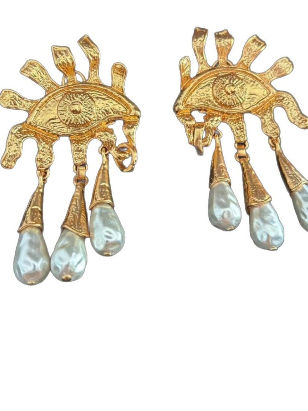Schiaparelli Textured Stud Earrings